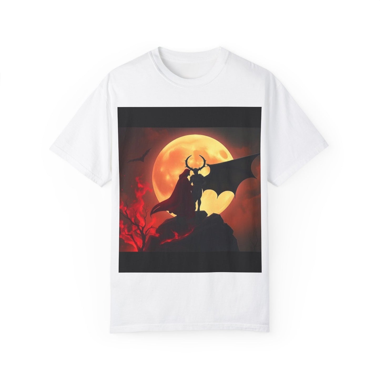 Unisex Garment-Dyed T-Shirt with Moonlit Fantasy Design