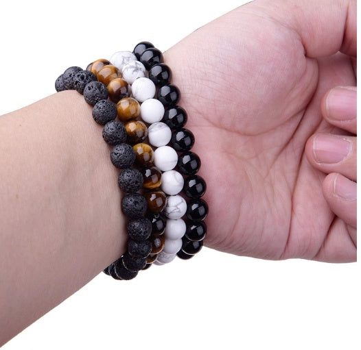 Black Onyx Geometric Bracelet for Women