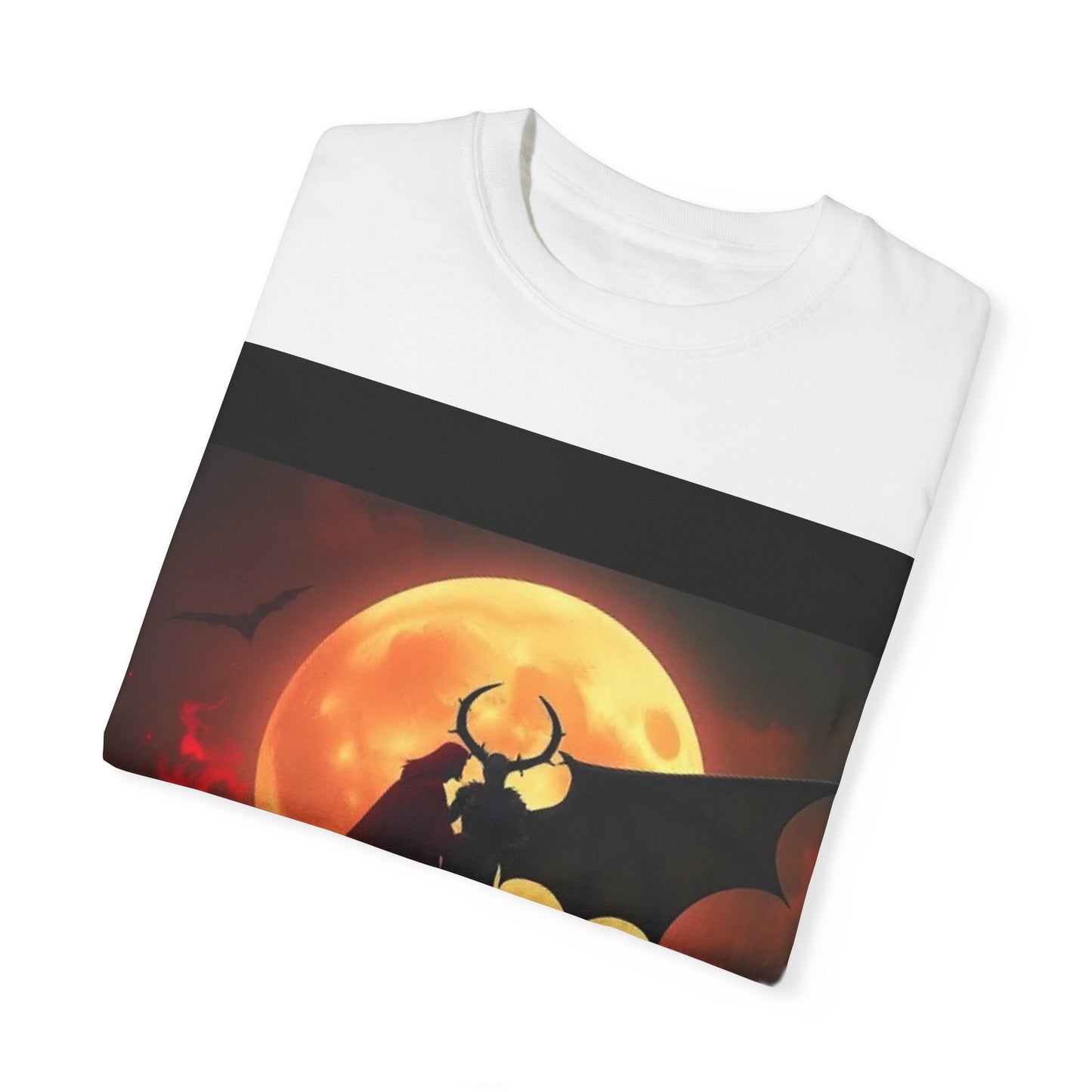 Unisex Garment-Dyed T-Shirt with Moonlit Fantasy Design