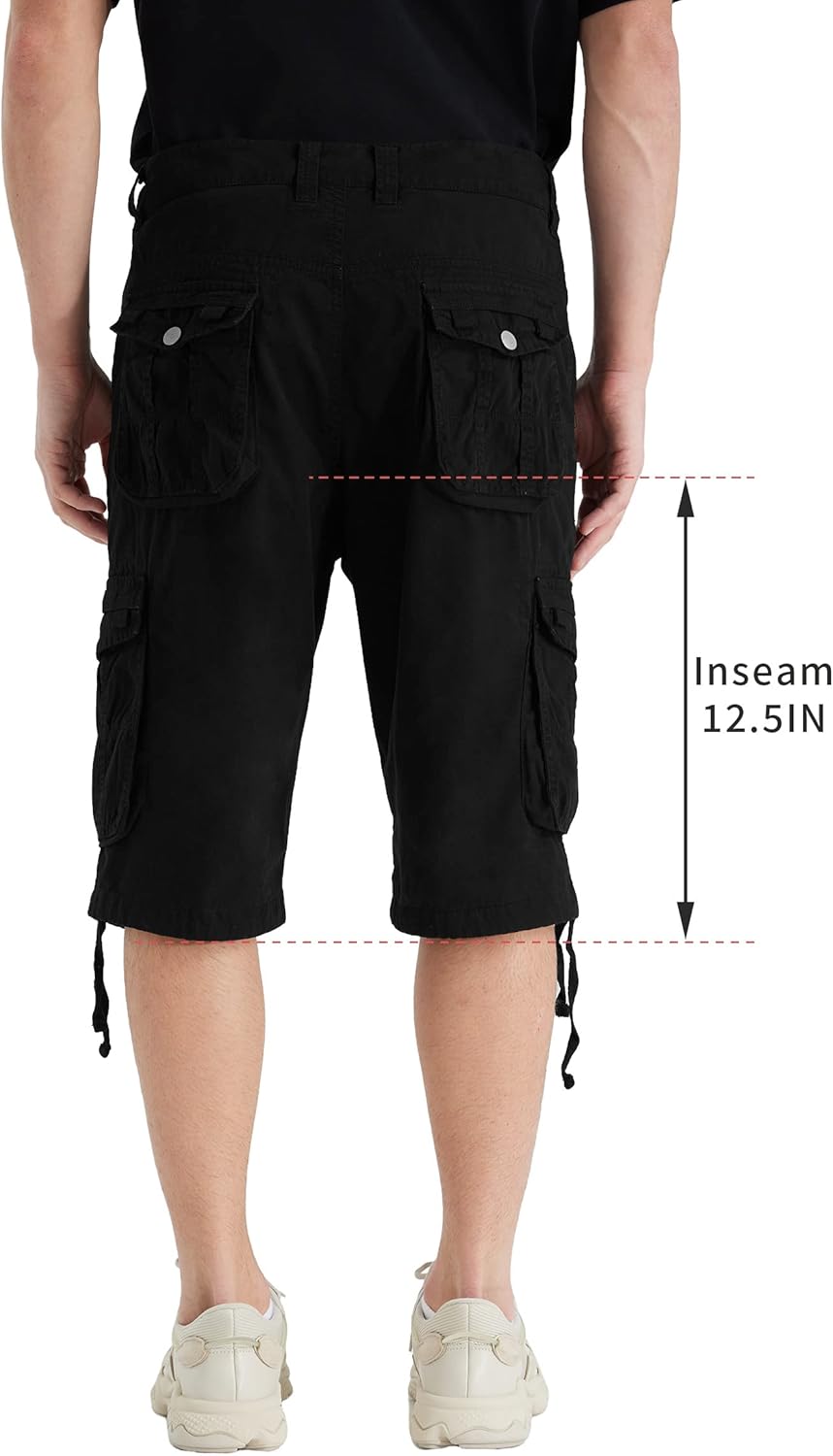 Cargo Shorts for Men Multi Pockets Mens Shorts Below Knee Casual Hiking Summer Shorts