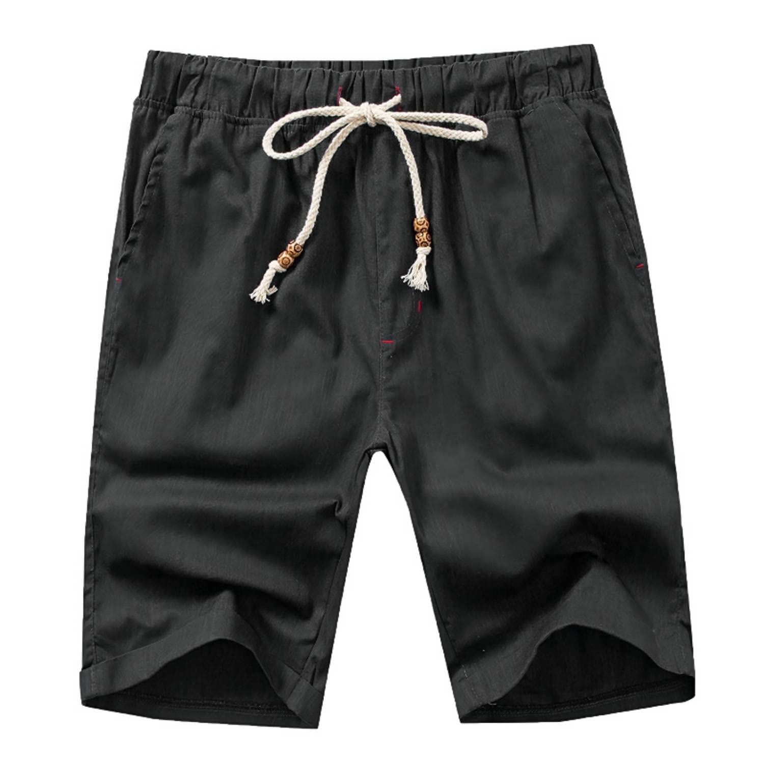 STICKON Men's Shorts Casual Classic Fit Drawstring Summer Beach Shorts with Elastic Waist and Pockets