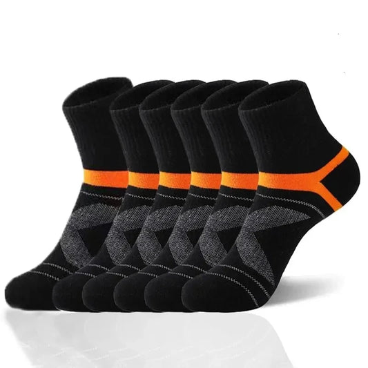 3 Pairs High Quality Men Socks Black Sports Socks Casual Soft Running