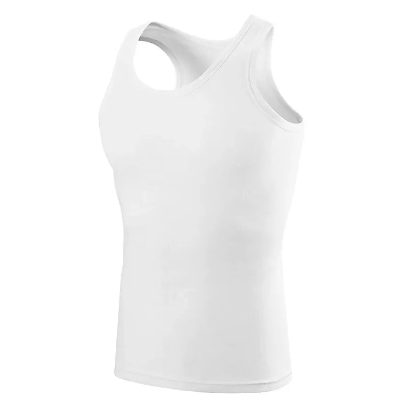 Four Seasons Men Pure Cotton Vest Youth Fit Sports Fitness Middle-aged