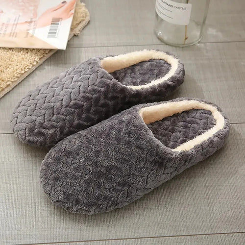 Unisex Fluffy Home Slippers Soft Lightweight Anti Slip Comfortable