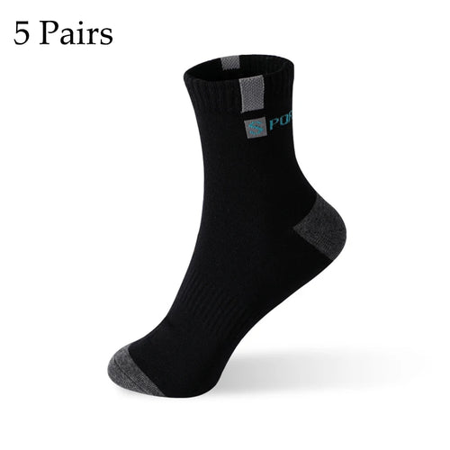 5/10 Pairs Men Bamboo Fiber Autumn Winter Men Socks Breathable Cotton