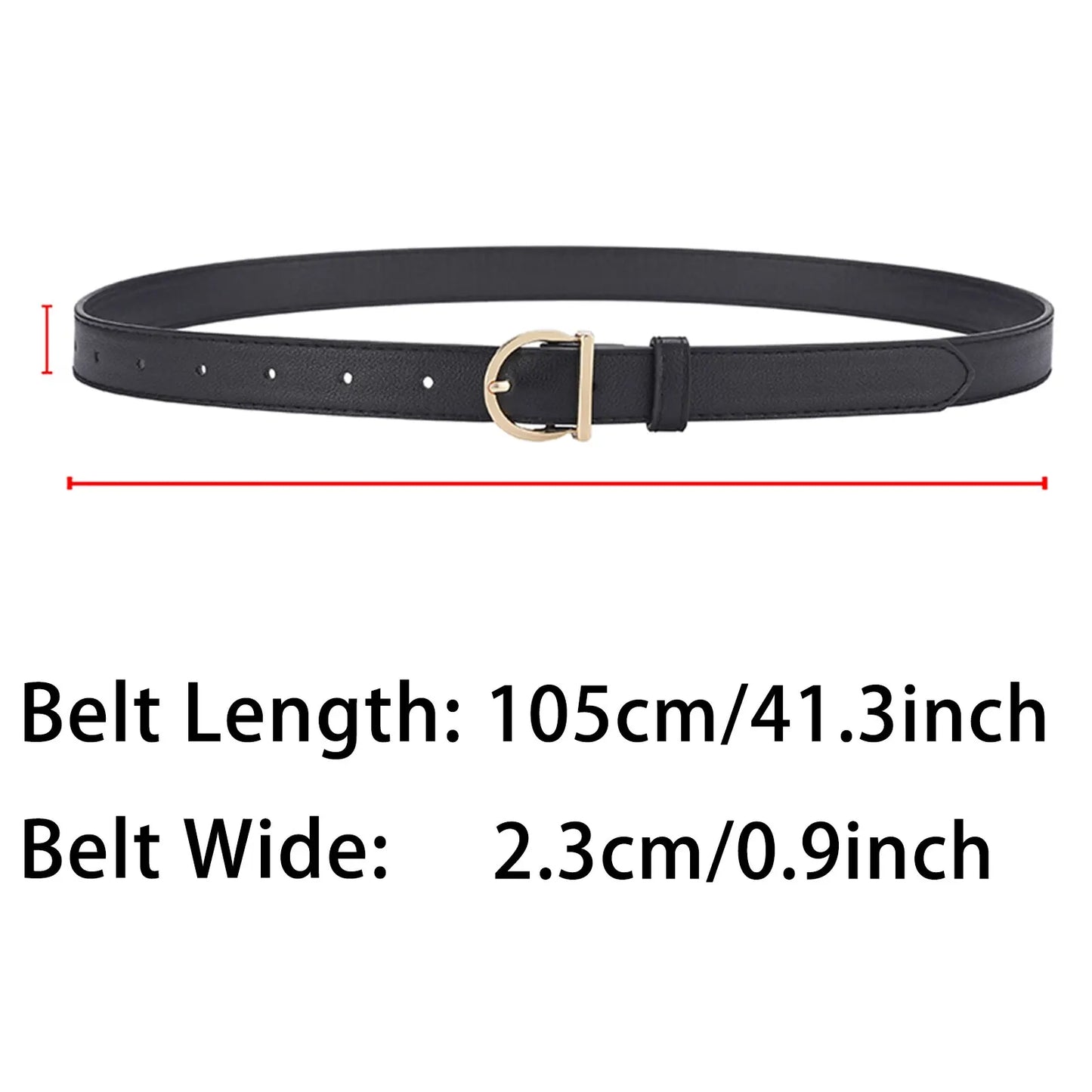 Women's Belt Fashion Pin Buckle Thin Belt Genuine Luxury Soft Belt