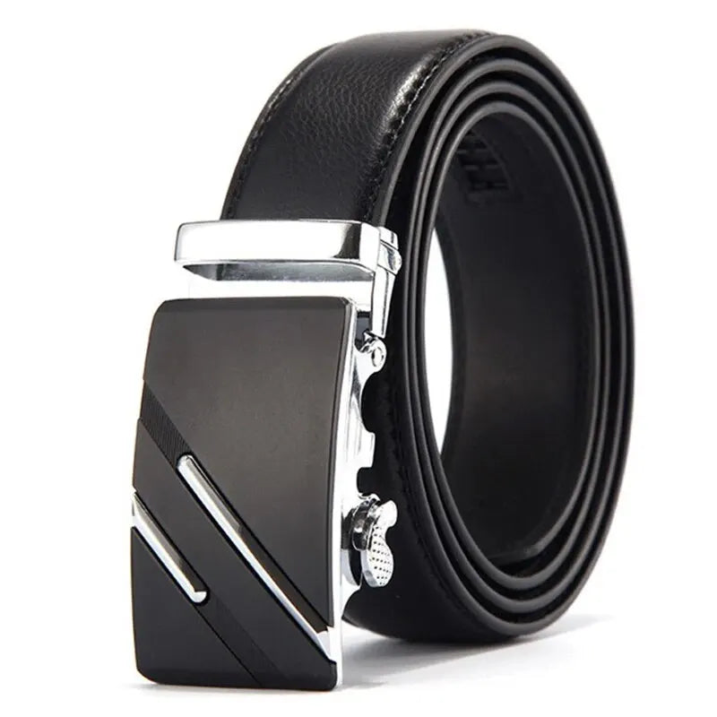 Fashion Business Men'S Belt Genuine Luxury Brand Belt Metal Buckle