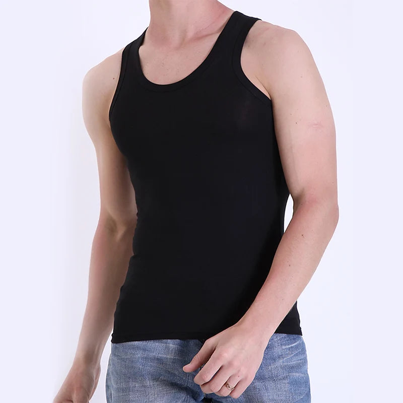 Men's pure cotton vest, fitness and sports training camisole, summer