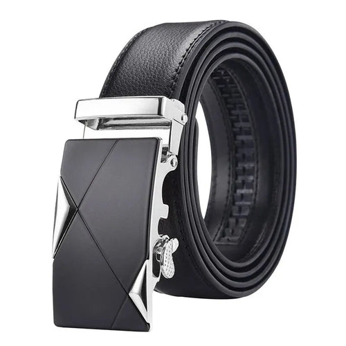 Fashion Business Men'S Belt Genuine Luxury Brand Belt Metal Buckle