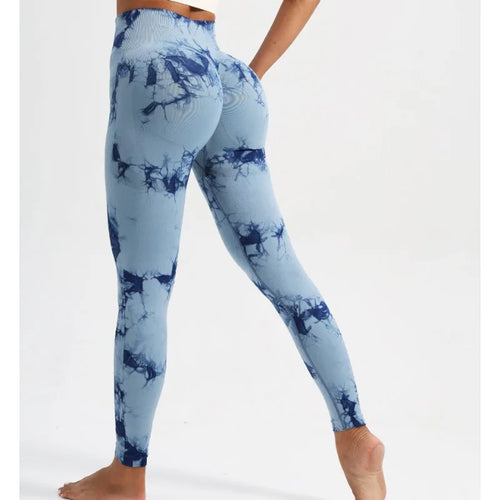 Women Seamless Tie Dye Yoga Leggings High Waist Fitness Sexy Fashion