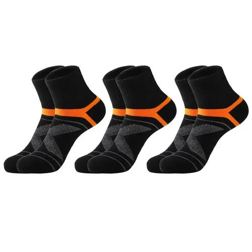 3 Pairs High Quality Men Socks Black Sports Socks Casual Soft Running