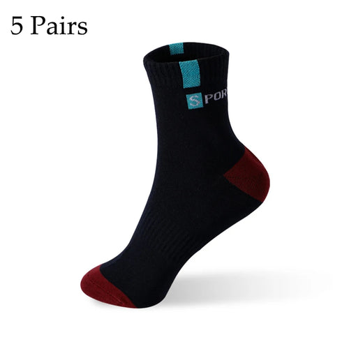 5/10 Pairs Men Bamboo Fiber Autumn Winter Men Socks Breathable Cotton