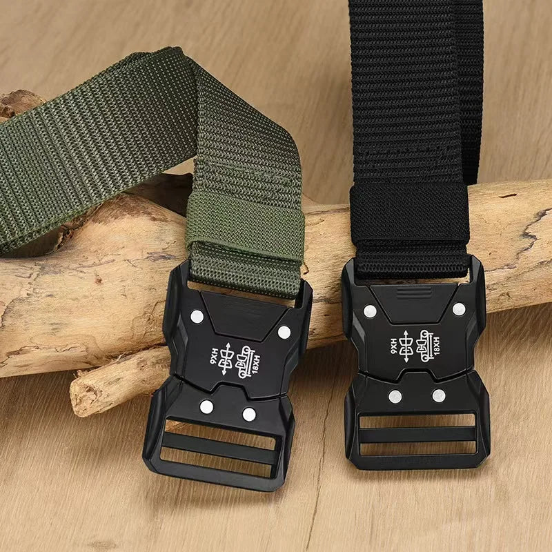 MEN'S Tactical Belts With Automatic Buckle Men's Canvas Belts Premium