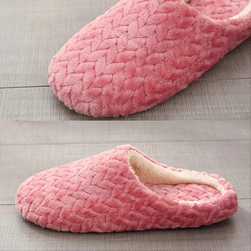 Unisex Fluffy Home Slippers Soft Lightweight Anti Slip Comfortable