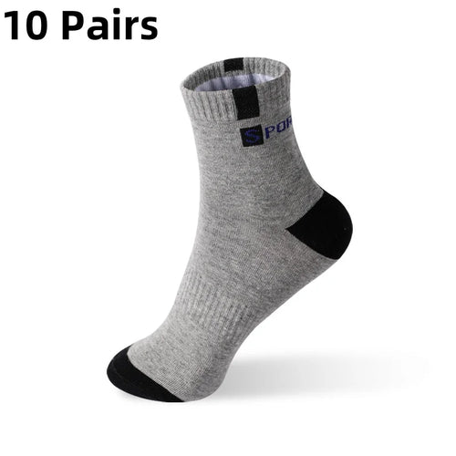 5/10 Pairs Men Bamboo Fiber Autumn Winter Men Socks Breathable Cotton