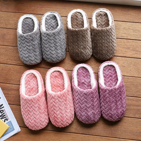 Unisex Fluffy Home Slippers Soft Lightweight Anti Slip Comfortable