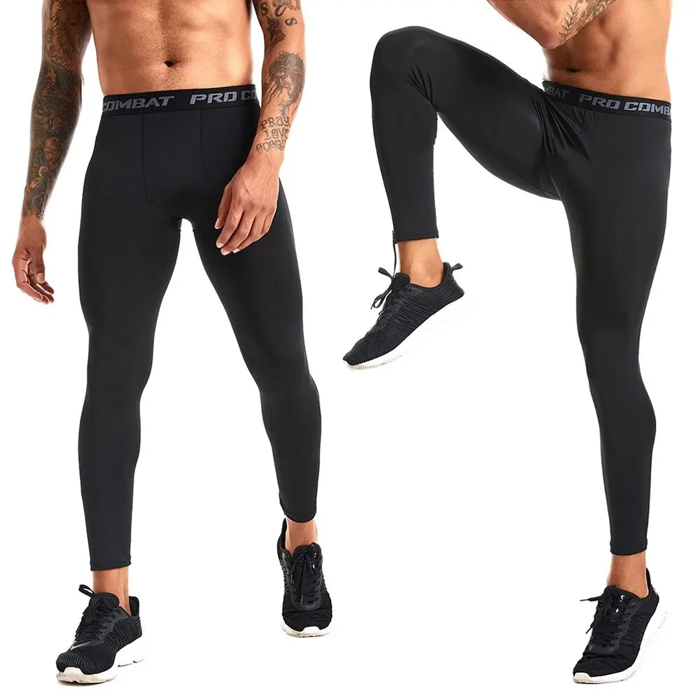 Men's Running Leggings Sportswear Quick Dry Gym Fitness Tights Workout