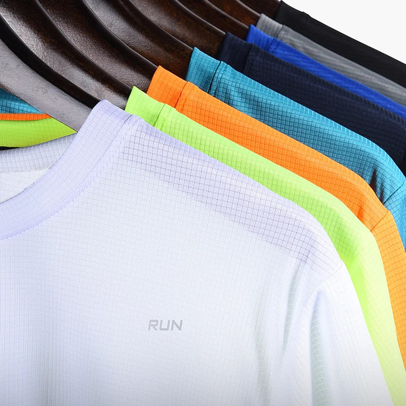 Summer Sport Gym t Shirt Men Quick Dry Running Bodybuilding Shirts Men