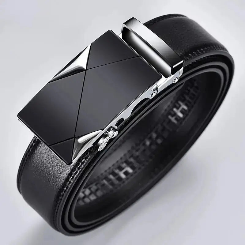 Fashion Business Men'S Belt Genuine Luxury Brand Belt Metal Buckle