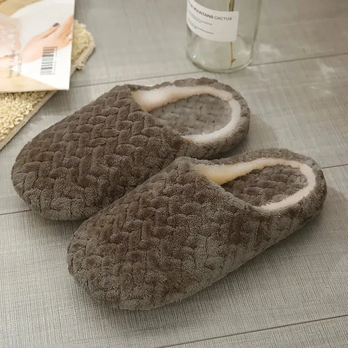 Unisex Fluffy Home Slippers Soft Lightweight Anti Slip Comfortable