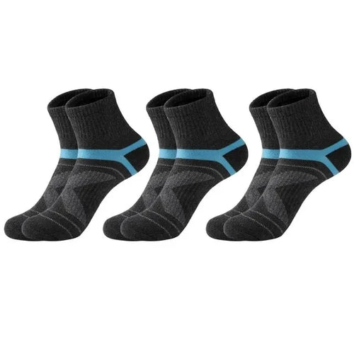 3 Pairs High Quality Men Socks Black Sports Socks Casual Soft Running