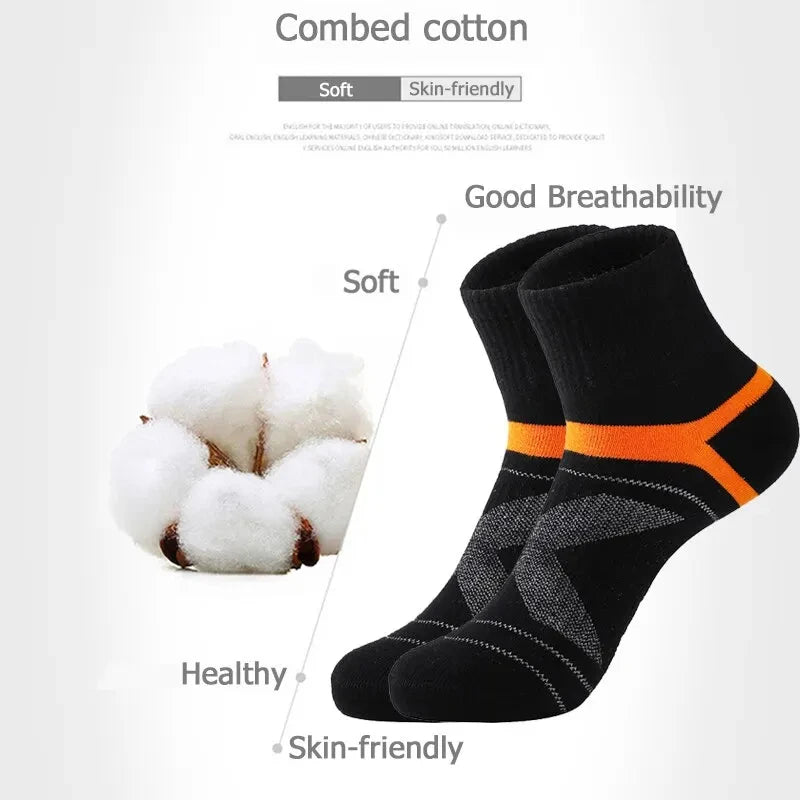 3 Pairs High Quality Men Socks Black Sports Socks Casual Soft Running