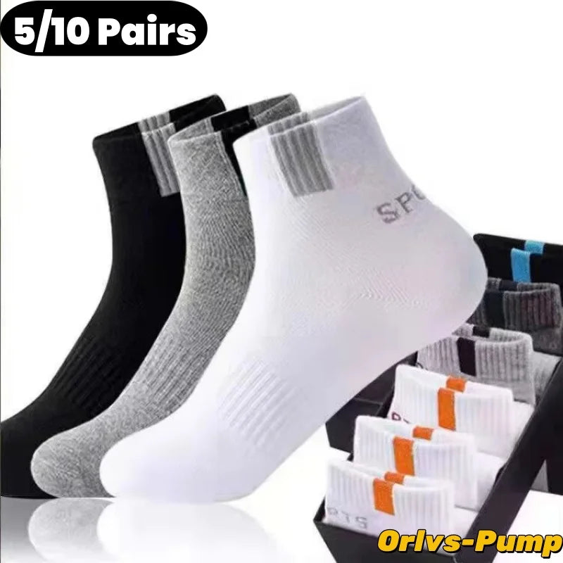 5/10 Pairs Men Bamboo Fiber Autumn Winter Men Socks Breathable Cotton